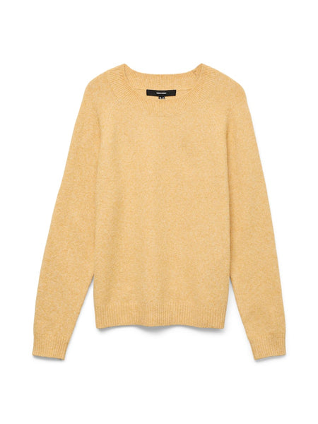 VERO MODA O-Neck Knit Jumper in Yellow