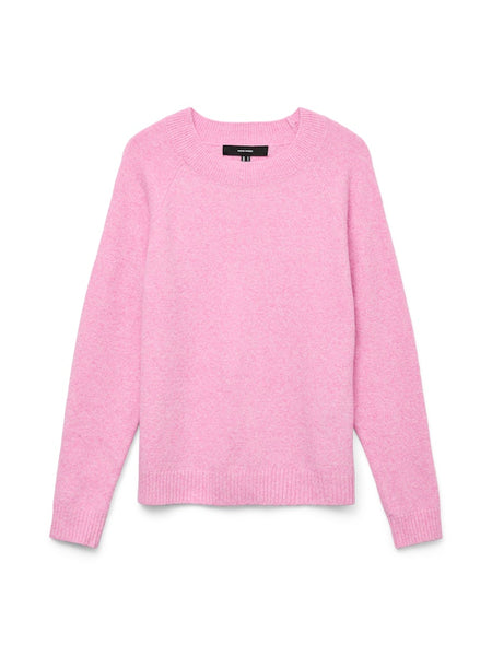 VERO MODA O-Neck Knit Jumper in Pink