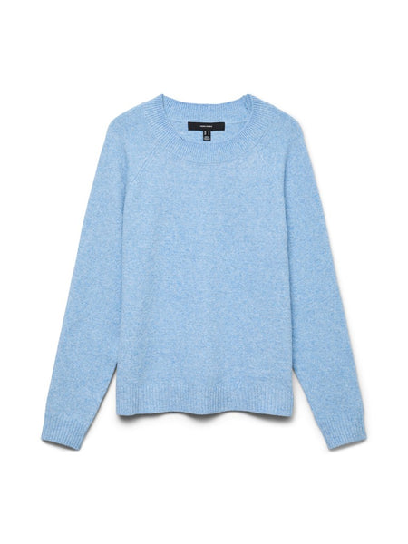 VERO MODA O-Neck Knit Jumper in Blue