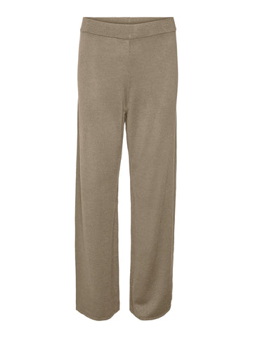 Vero Moda Straight Leg Lurex Trousers in Gold