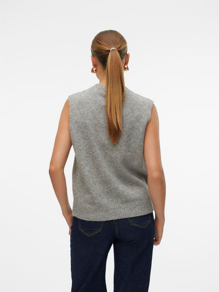 Vero Moda Knitted Waistcoat in Grey