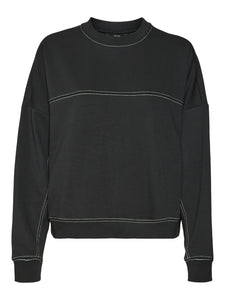 Vero Moda Detailed Boxy Sweatshirt in Black