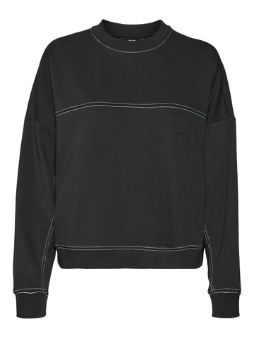 Vero Moda Detailed Boxy Sweatshirt in Black