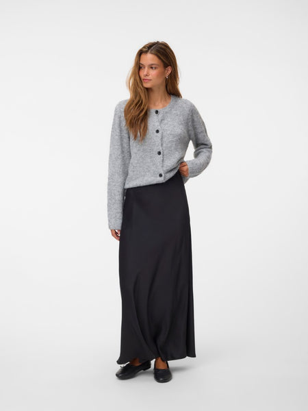 VERO MODA Long Sleeve Knit Cardigan in Grey