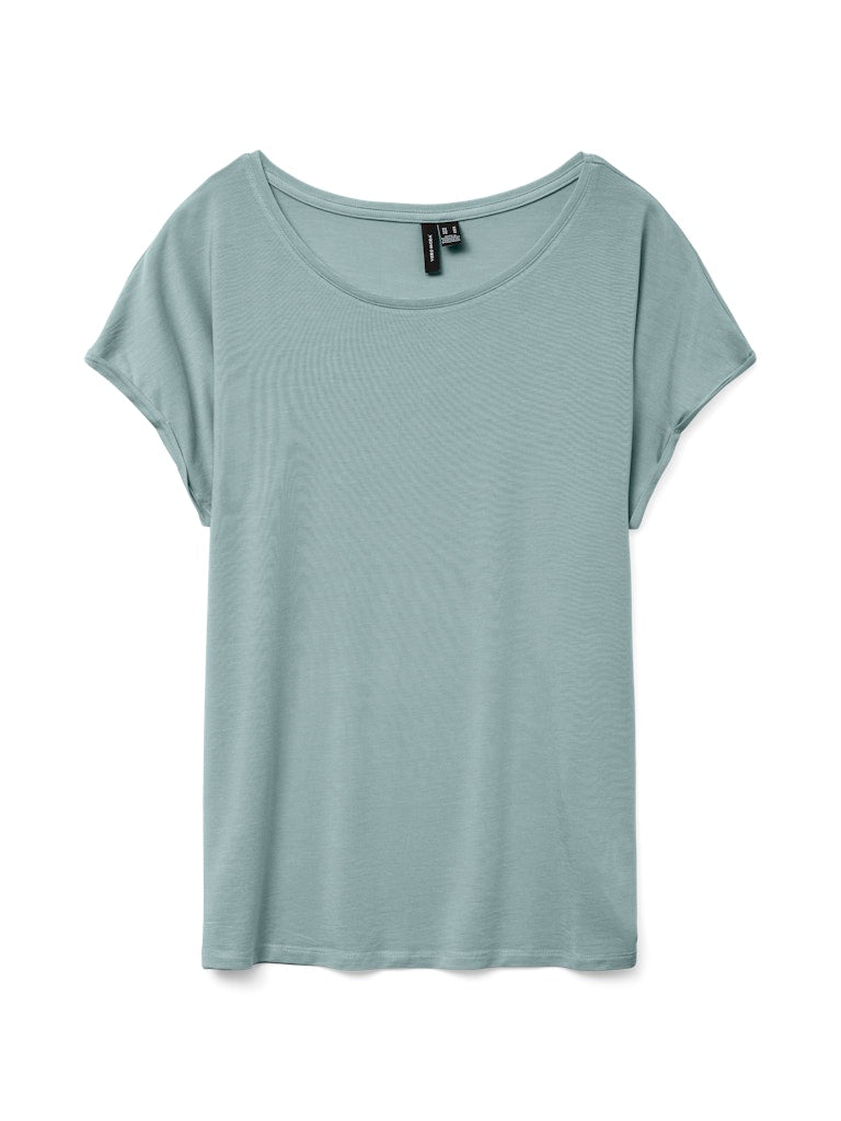 Vero Moda Plain T-Shirt in Green