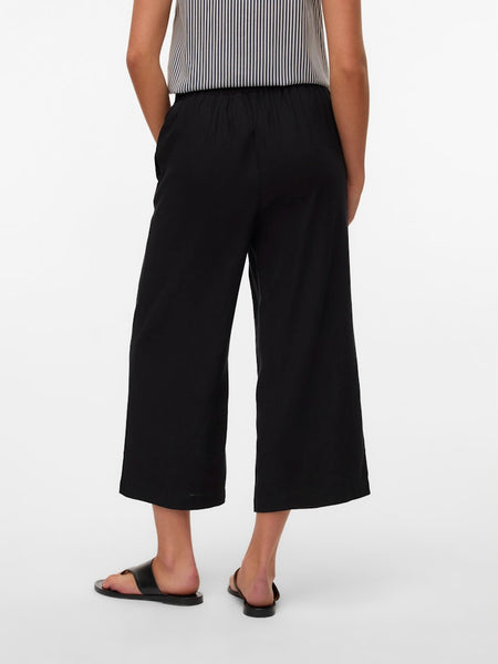 VERO MODA Linen Blend Culottes in Black
