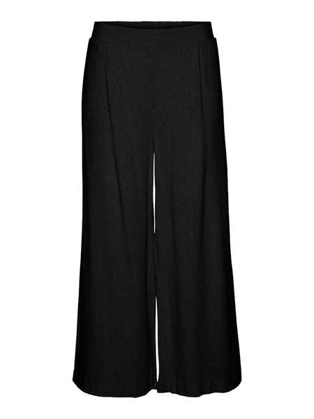 VERO MODA Linen Blend Culottes in Black
