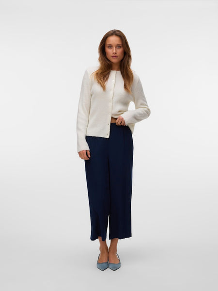 VERO MODA Linen Blend Culottes in Navy