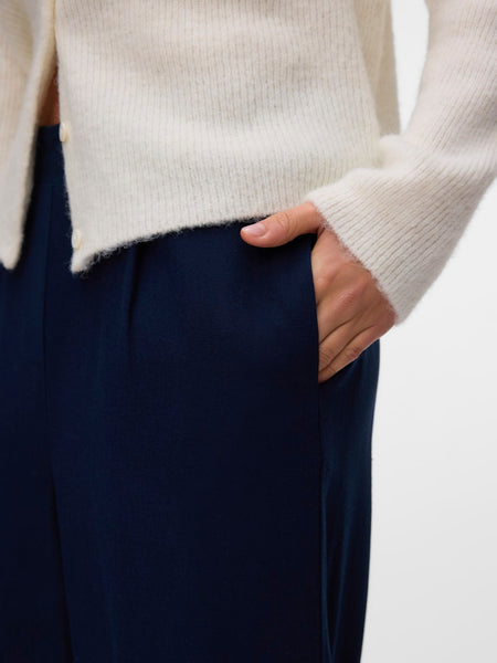 VERO MODA Linen Blend Culottes in Navy