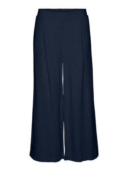 VERO MODA Linen Blend Culottes in Navy