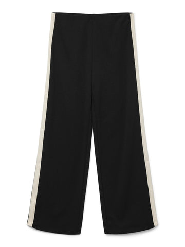 Vero Moda Wide Leg Panel Detail Trousers in Black