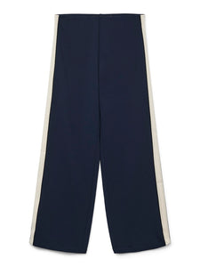 Vero Moda Wide Leg Panel Detail Trousers in Navy