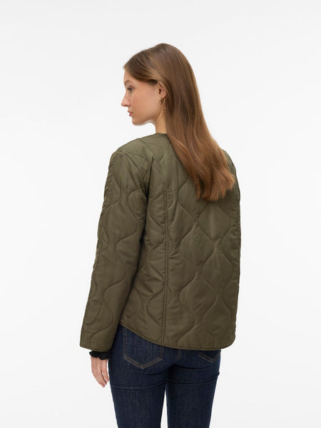 VERO MODA Quilted Jacket in Olive
