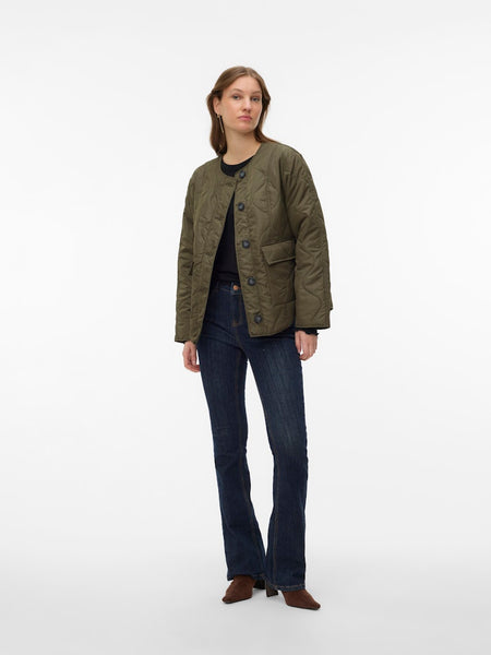 VERO MODA Quilted Jacket in Olive