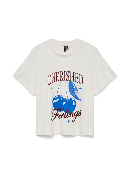 VERO MODA Printed "Cherished" T-Shirt in White
