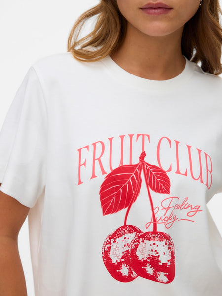 VERO MODA Printed "Fruit Club" T-Shirt in White