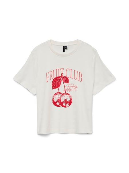 VERO MODA Printed "Fruit Club" T-Shirt in White
