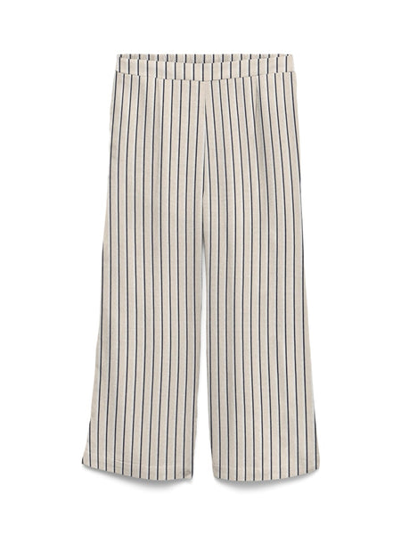 VERO MODA Striped Linen Blend Culottes in Beige