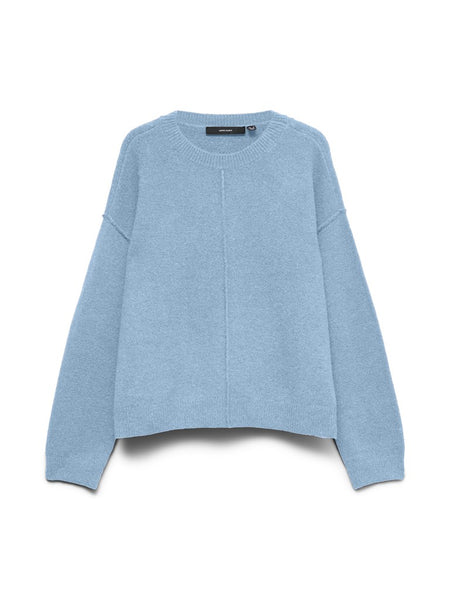 VERO MODA Seam Detail Knit Jumper in Blue
