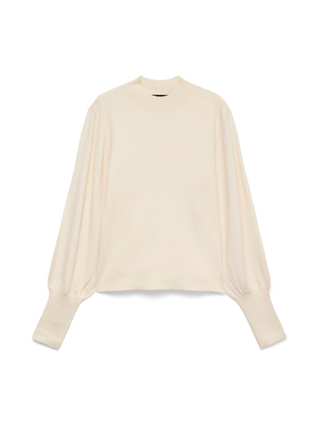 VERO MODA Funnel Neck Knit Jumper in Cream
