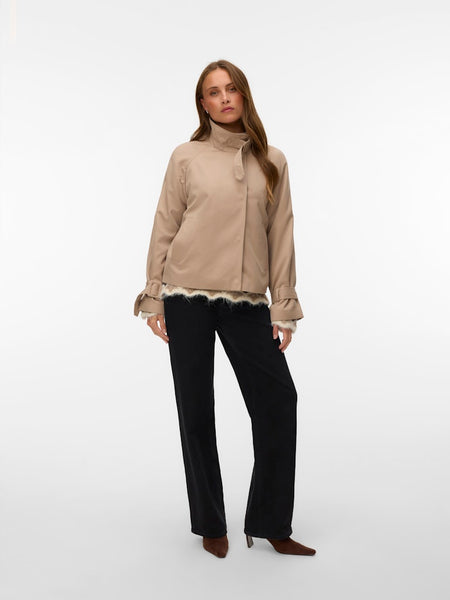 VERO MODA Short Trench Jacket in Beige