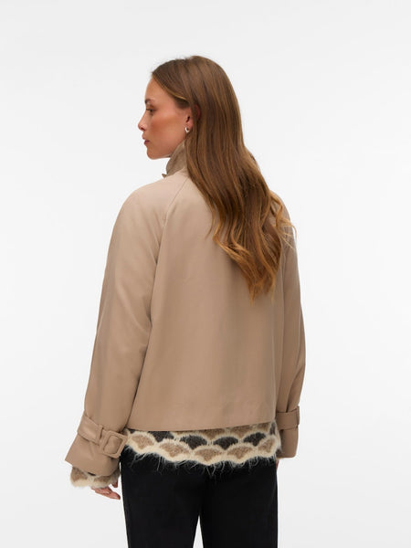 VERO MODA Short Trench Jacket in Beige