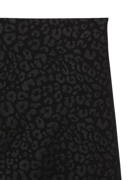 VERO MODA Leopard Print Wide Leg Trousers in Black
