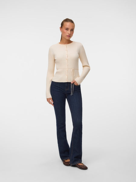 VERO MODA Tie Detail Cardigan in Cream