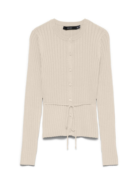VERO MODA Tie Detail Cardigan in Cream