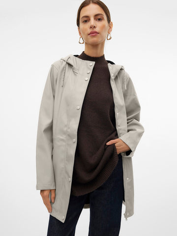 VERO MODA Rain Jacket in Beige