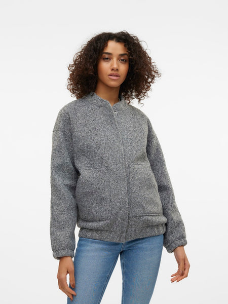 VERO MODA Bomber Jacket in Grey