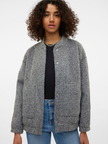 VERO MODA Bomber Jacket in Grey