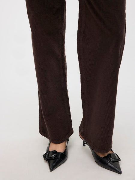 VERO MODA Wide Leg Cord Trousers in Brown