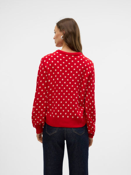 Vero Moda Elf Christmas Jumper in Red