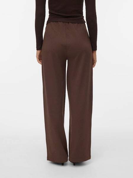 VERO MODA Wide Leg Trousers in Chocolate