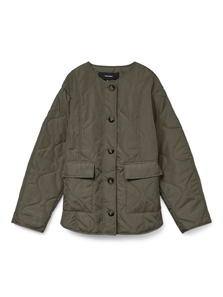 VERO MODA Quilted Jacket in Green