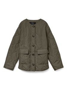 VERO MODA Quilted Jacket in Green