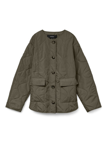 VERO MODA Quilted Jacket in Green