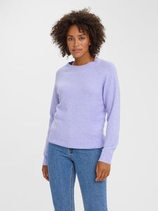Vero Moda Knitted O-Neck Jumper in Lilac