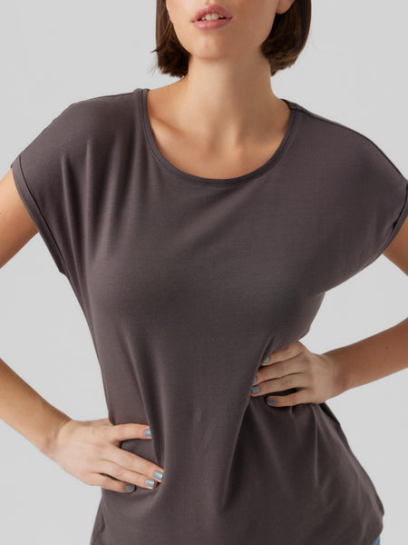 Vero Moda Aware Plain T-Shirt in Charcoal