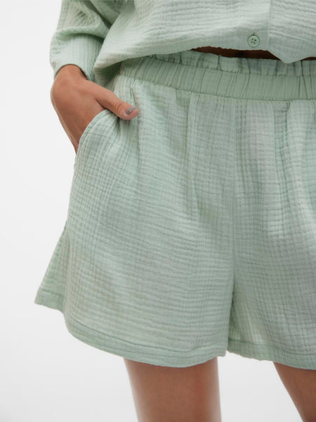Vero Moda Cotton Shorts in Green
