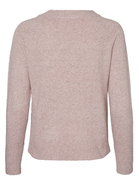 Vero Moda Knitted O-Neck Jumper in Pale Pink