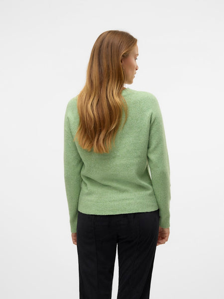 VERO MODA Knitted O-neck Jumper in Green