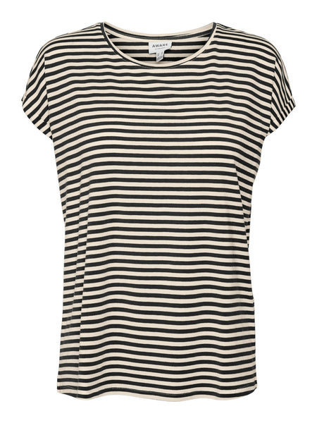 Vero Moda Striped T-Shirt in Black