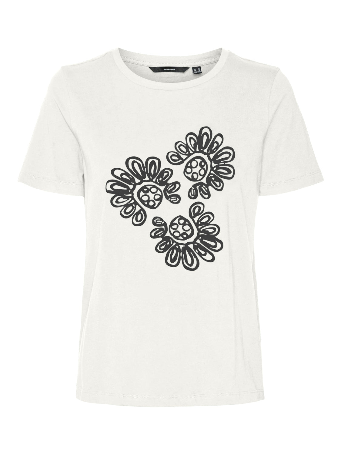 Vero Moda Flower Print T-Shirt in White