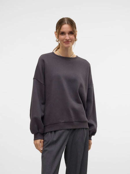 Vero Moda "Cupcake" Printed Sweatshirt in Charcoal