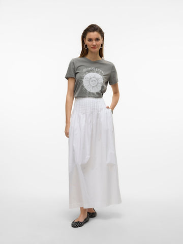 Vero Moda 'Sunshine' Printed T-Shirt in Grey