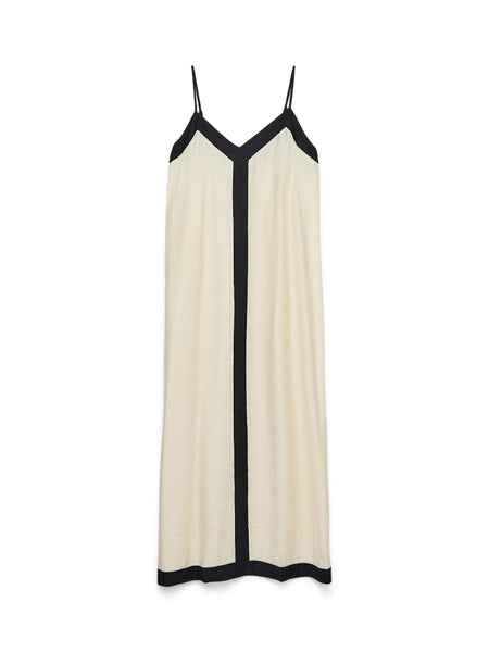 VERO MODA Contrasting Edge Ankle Dress in Cream