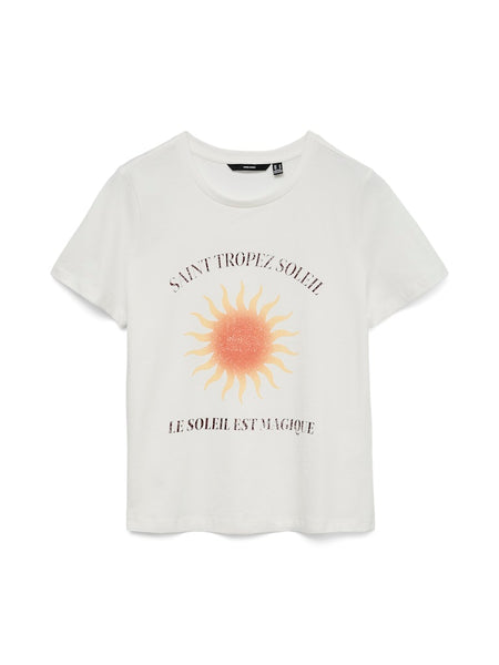 VERO MODA Printed "Saint Tropez" T-Shirt in White