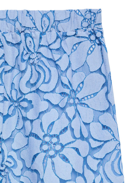 VERO MODA Floral Lace Shorts in Blue